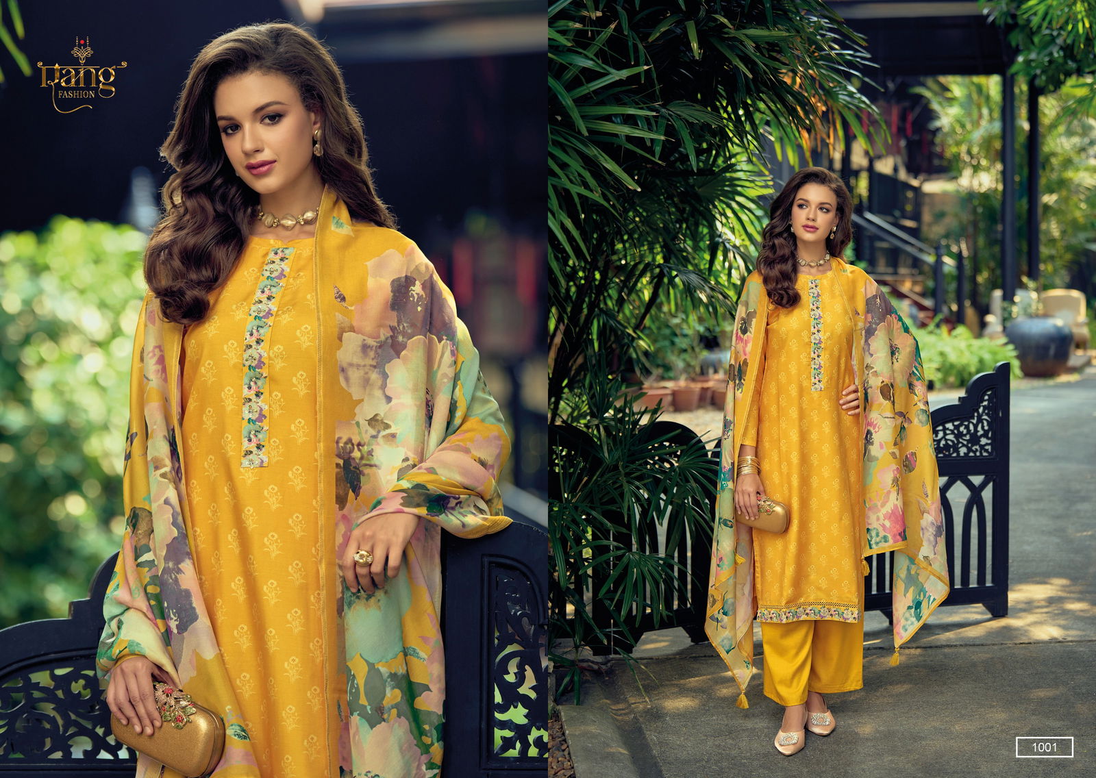 Ruhi By Rang 1001 To 1004 Printed Dress Material Wholesale Market In Surat